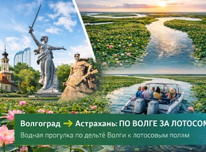Волгоград - Астрахань: по Волге за лотосом, 6 дней + авиа или ж/д иммерсивный спектакль 