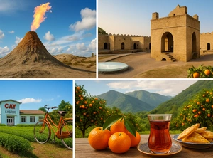 Щедрый Азербайджан, 5 дней + авиа  мандариновый город Ленкорань, горящий фонтан, озеро Ханбуланчай, чайная фабрика в Астаре, Храм огня Заезд возможен в любые даты по 26 декабря 2026